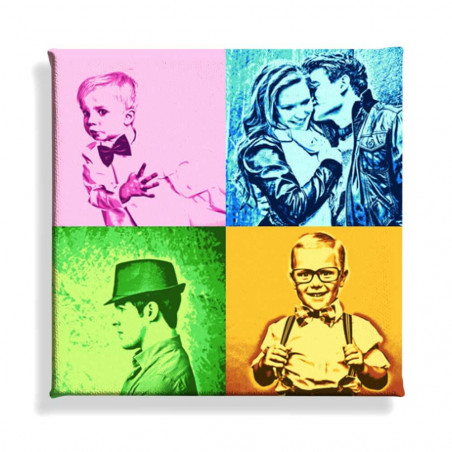 Tableau Pop Art personnalisé 4 photos