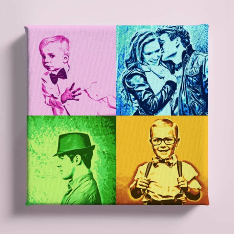 Toile pop art design à personnaliser avec votre photo - Déco tendance