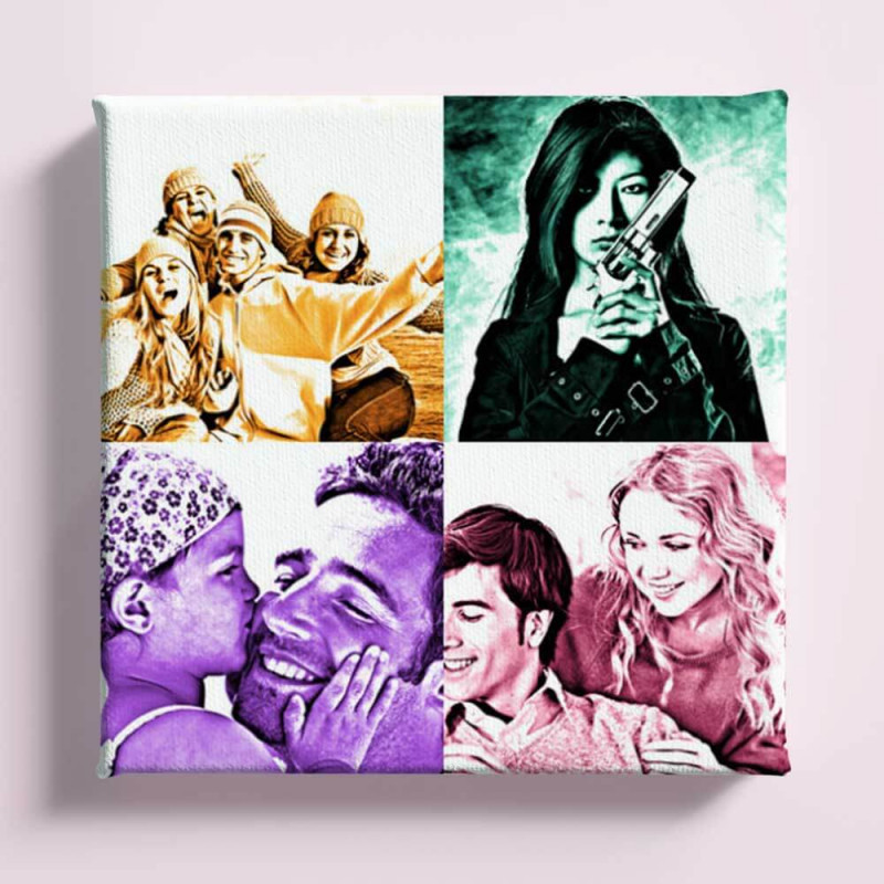 Toile pop art design à personnaliser avec votre photo - Déco tendance