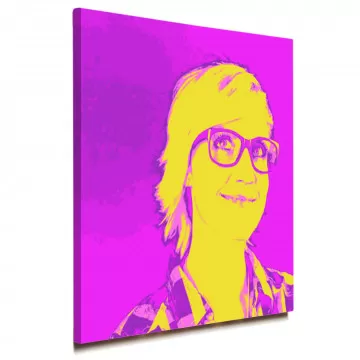Tableau personnalisé carré au style pop art