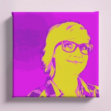 Tableau personnalisé carré au style pop art