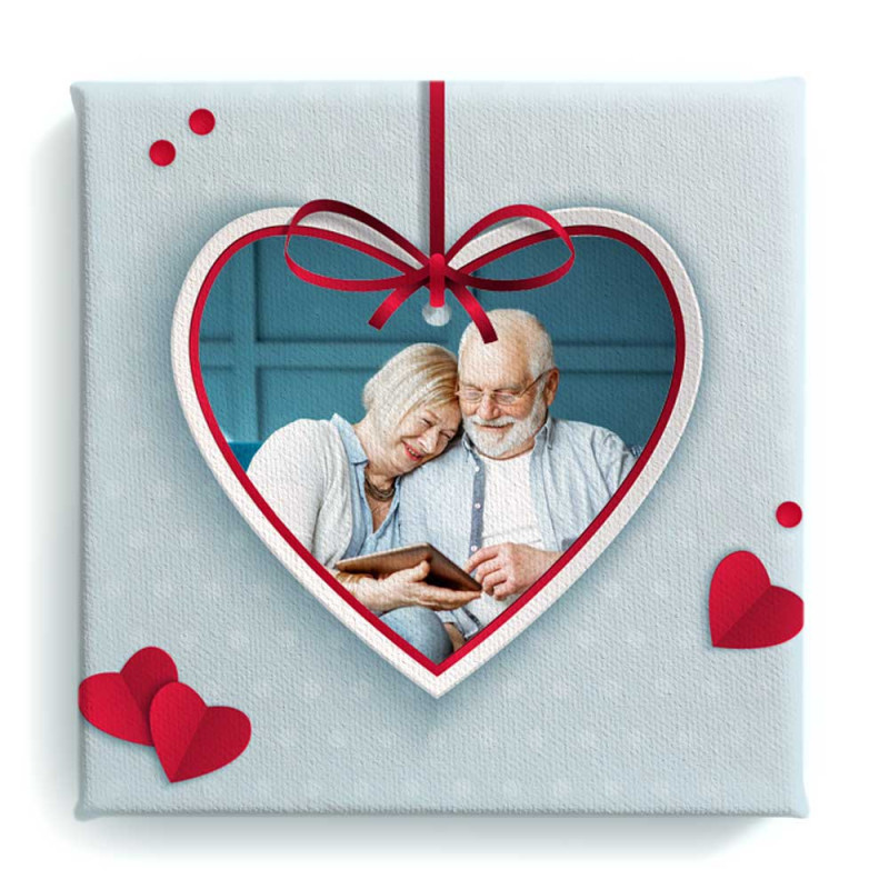 Tableau Personnalisé Sur Toile - Impression Photo Haute Définition, Cadre En Bois, Format 20x20 Cm (plusieurs Tailles), Kit De Montage Inclus