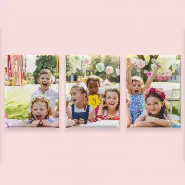 Tableau triptyque personnalisable photo