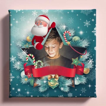 Toile photo sur châssis avec thème Noël