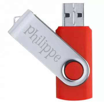 Clé USB twister rouge personnalisée