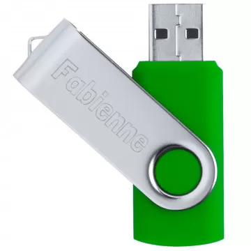 Clef USB twister verte gravée