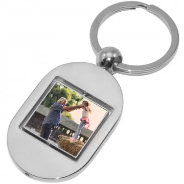 Porte clés pivotant avec deux photos imprimées