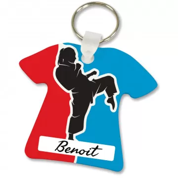 Porte clé tee shirt photo recto verso