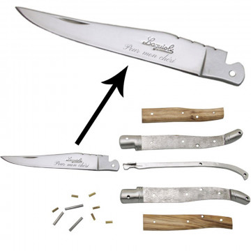 Couteau Laguiole gravé à monter