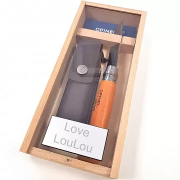 Coffret couteau Opinel gravé