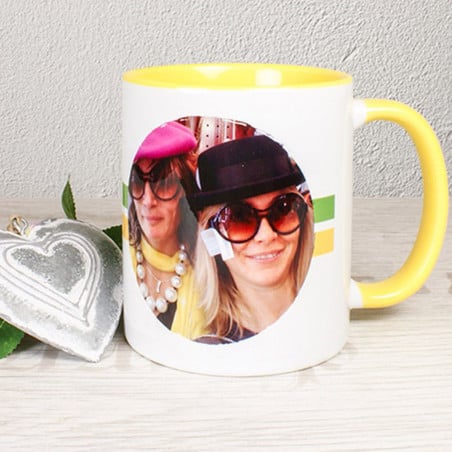 Mug jaune avec photo