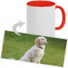 Mug rouge avec photo