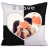 Coussin I love noir personnalisé