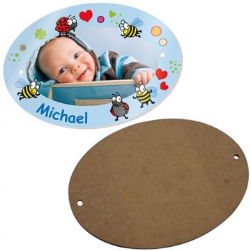 Plaque de porte personnalisée photo texte