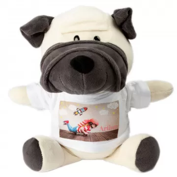 Peluche chien personnalisée avec photo