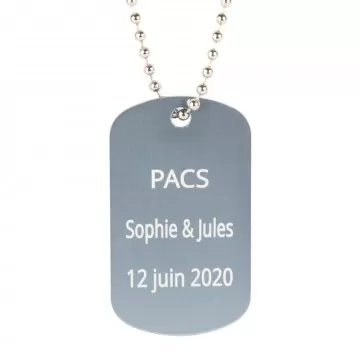 Collier plaque militaire personnalisé ou Dog Tag