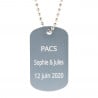 Dog Tag avec gravure texte