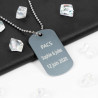 Dog Tag avec texte gravé