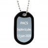 Dog tag avec protection noir