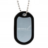 Dog Tag noir gravé