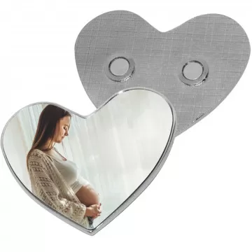 Magnet métal en forme de coeur personnalisable
