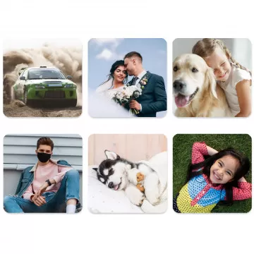 Lot de 6 magnets carré à personnaliser