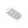 Gravure sur dog tag argenté