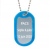 Plaque militaire bleue
