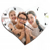 Horloge en bois coeur avec photo