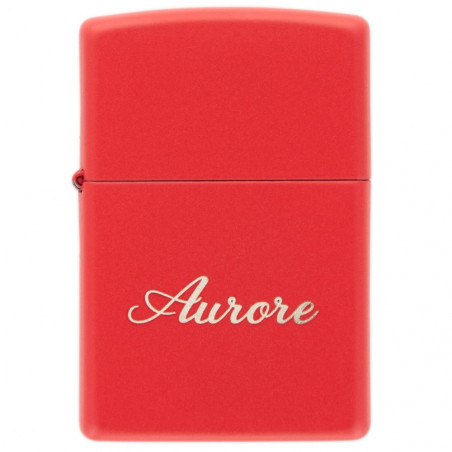 Briquet red mat zippo