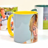 Mug jaune impression photo