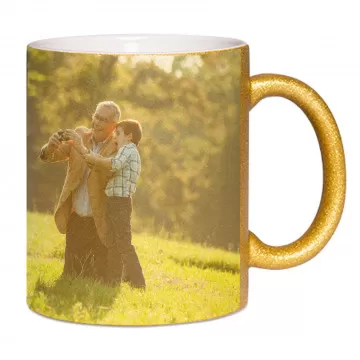 Mug personnalisé photo avec dorure