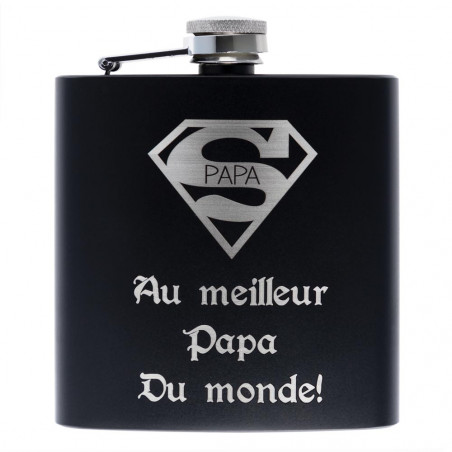 Flasque noir gravée