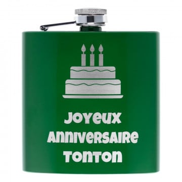 Flasque verte 180 ml personnalisée