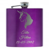 Flasque violette gravée