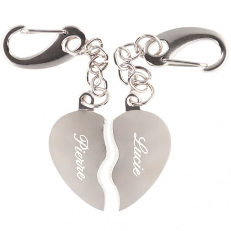 Porte clés coeur personnalisés