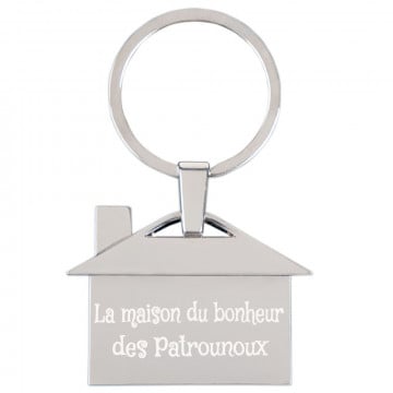 Porte clés en forme de maison à graver