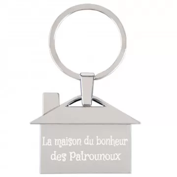 Porte clés en forme de maison à graver