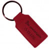 Porte clé simili cuir rouge personnalisé