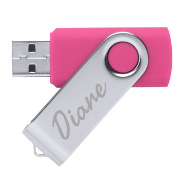 Clé USB twister rose gravée 16Go