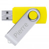 Clé USB twister 8Go jaune avec gravure