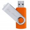 Gravure texte personnalisable clé USB twister orange