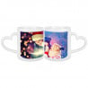 Mugs anse coeur pour couple personnalisé