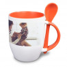 Mug orange cuillère personnalisé