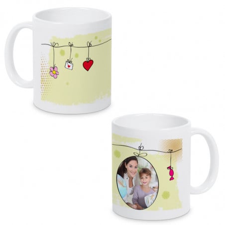 Mug motif photo suspendue personnalisé