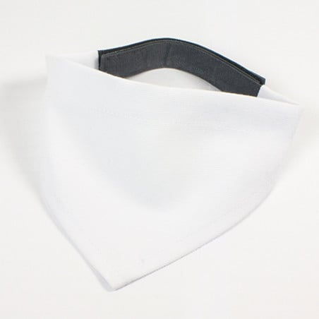 Bandana chien textile blanc