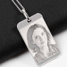 Pendentif rectangle argent avec photo gravé