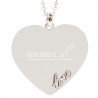 Collier cœur love en argent personnalisable