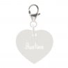 Pendentif argent coeur personnalisé avec accroche clip