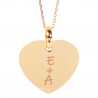 Pendentif cœur plaqué or gravé